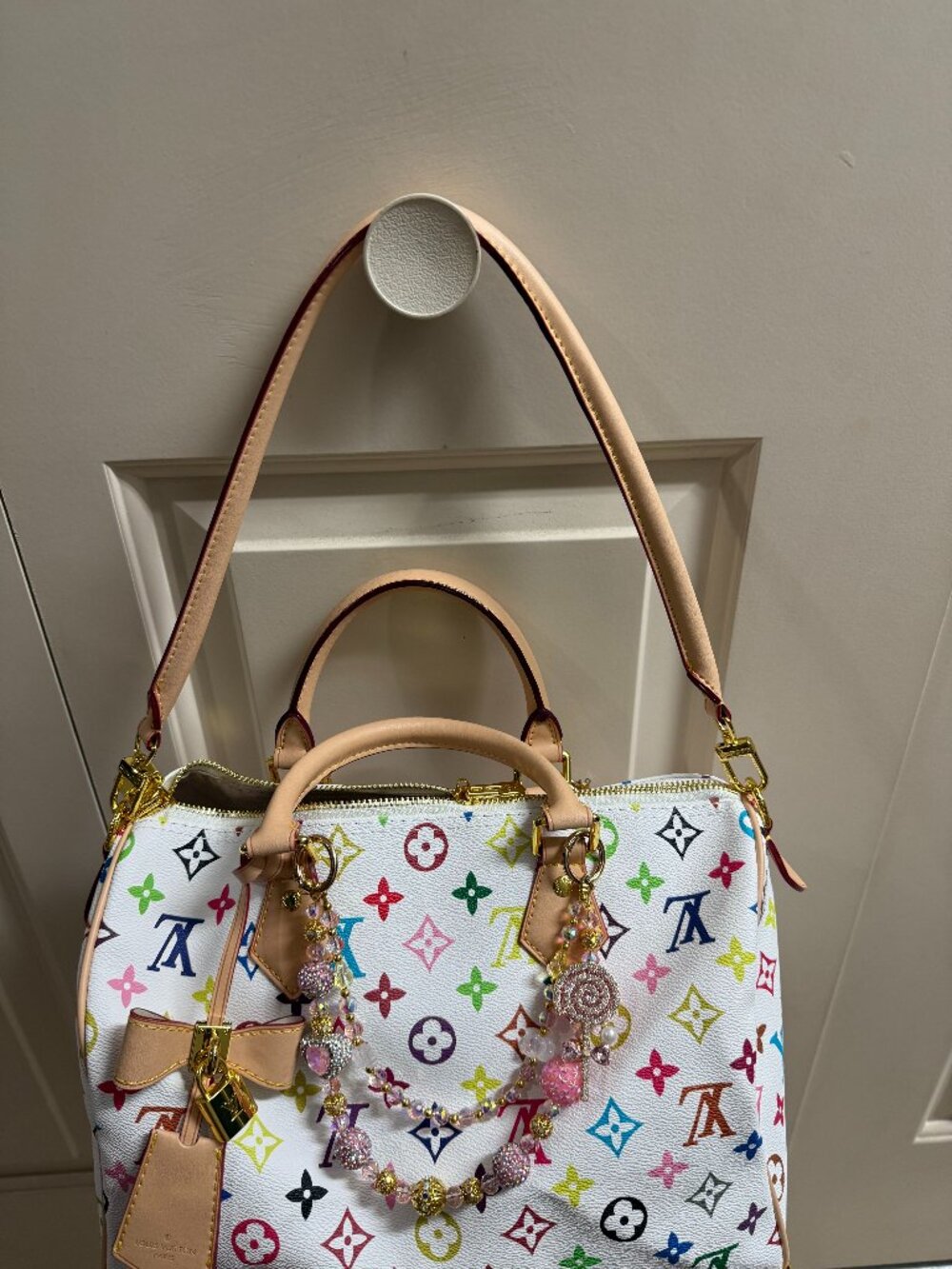 STUNNING Fashion Satchel! Leather Details and Shoulder Strap & Matching Wallet!